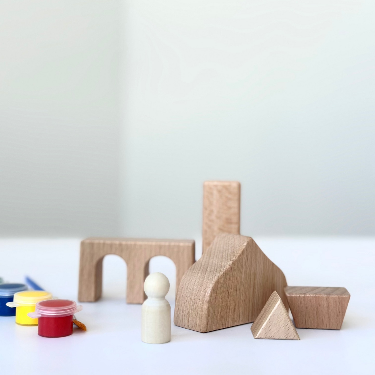 Mini Wooden Masjid Blocks Craft Set | 5 peices