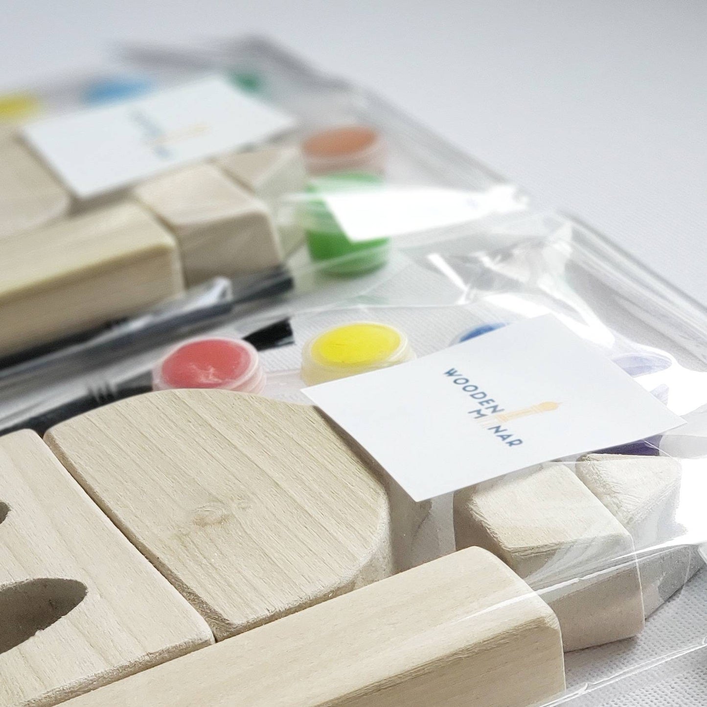 Mini Wooden Masjid Blocks Craft Set | 5 peices
