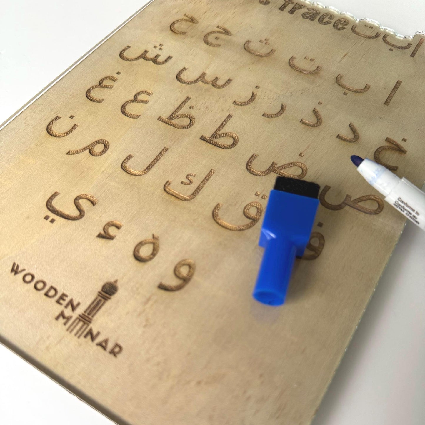 Wooden Arabic Alphabet Tracing Board